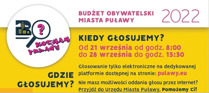 Budżet Obywatelski Miasta Puławy. Na co zostanie wydane pół miliona złotych? Puławianie zdecydują