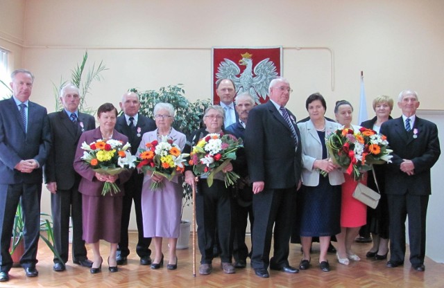Wszystkie złote pary otrzymały medale na uroczystości w Odrzywole.