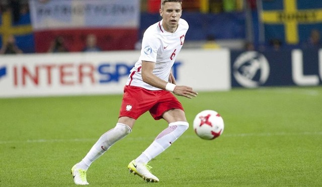 Gol Jana Bednarka na 1:0. Mecz Polska - Japonia MŚ 2018