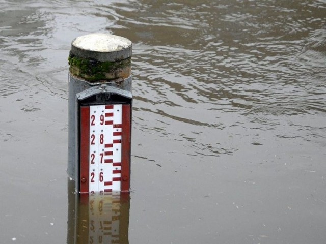 Intensywne opady i topniejące resztki śniegu spowodowały gwałtowny wzrost poziomu wody w rzece Słupi.