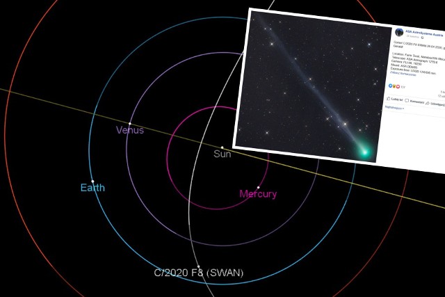 Kometa C/2020 F8 (SWAN) - jeśli przetrwa, w maju szykuje się piękny pokaz na niebie. Obiekt będzie można oglądać z terytorium Polski