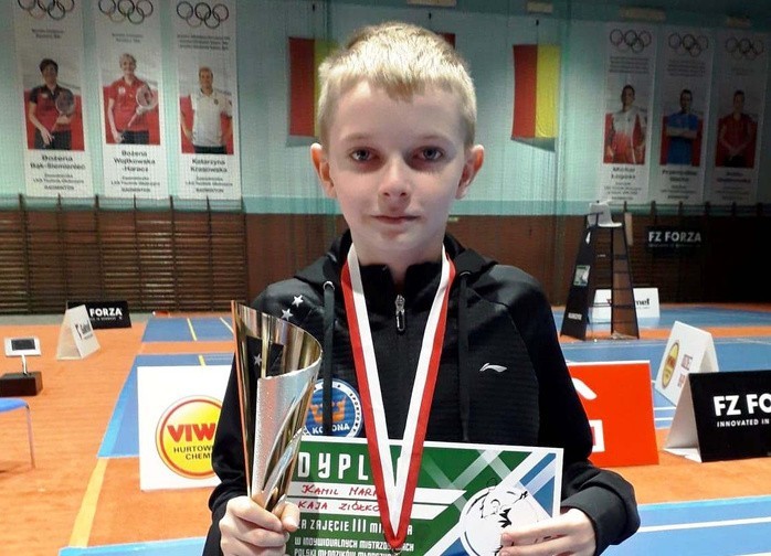 Badminton. Mistrzostwa Polski. Kamil z brązowym medalem