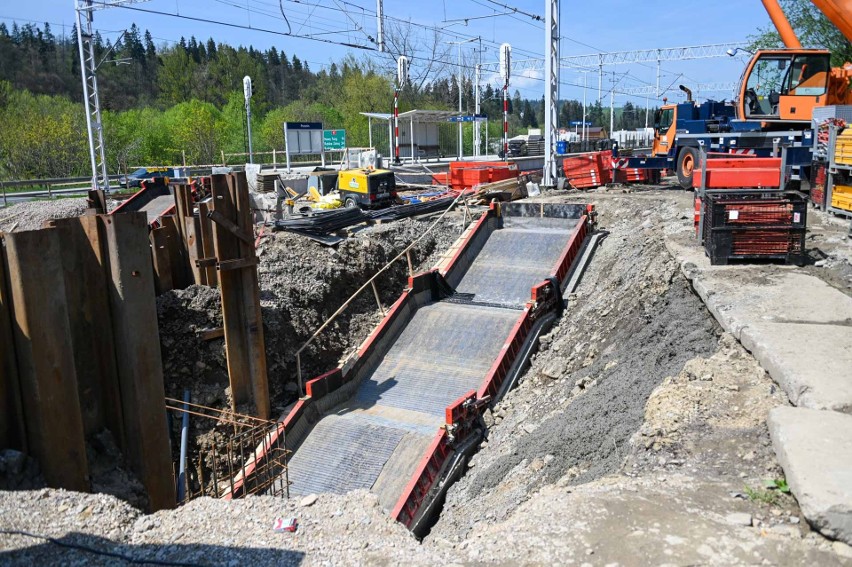 Budowa przejścia podziemnego przy stacji PKP w Poroninie