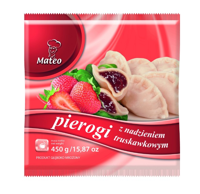 Pierogi z nadzieniem truskawkowy z firmy PHU MATEO Stanisława Cabaja