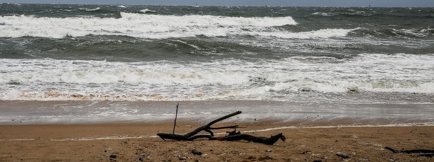 Wichura na Pomorzu. Plaża w Brzeźnie