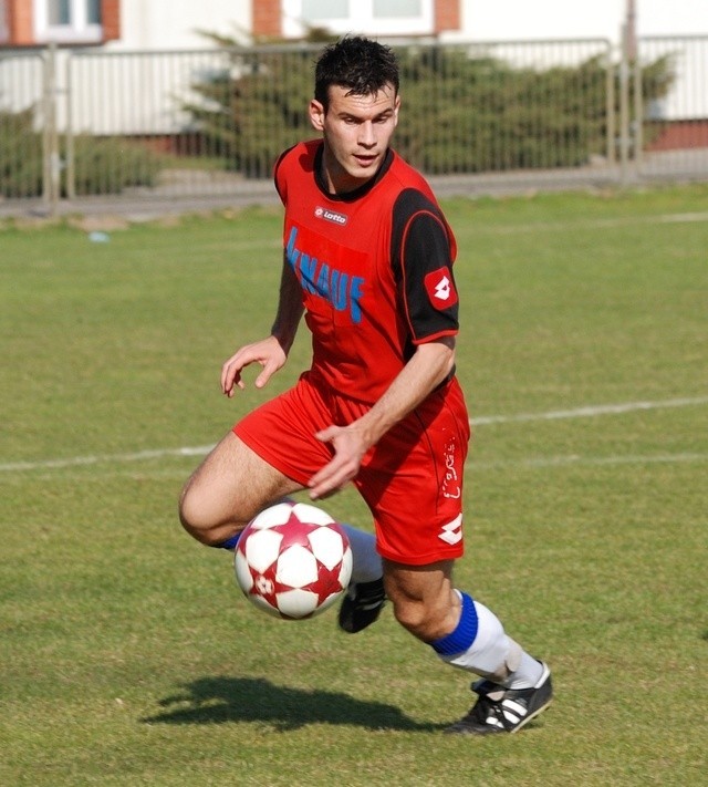 Tomasz Kubicki zdobył dwa gole dla Darzboru w meczu z Arkonią.