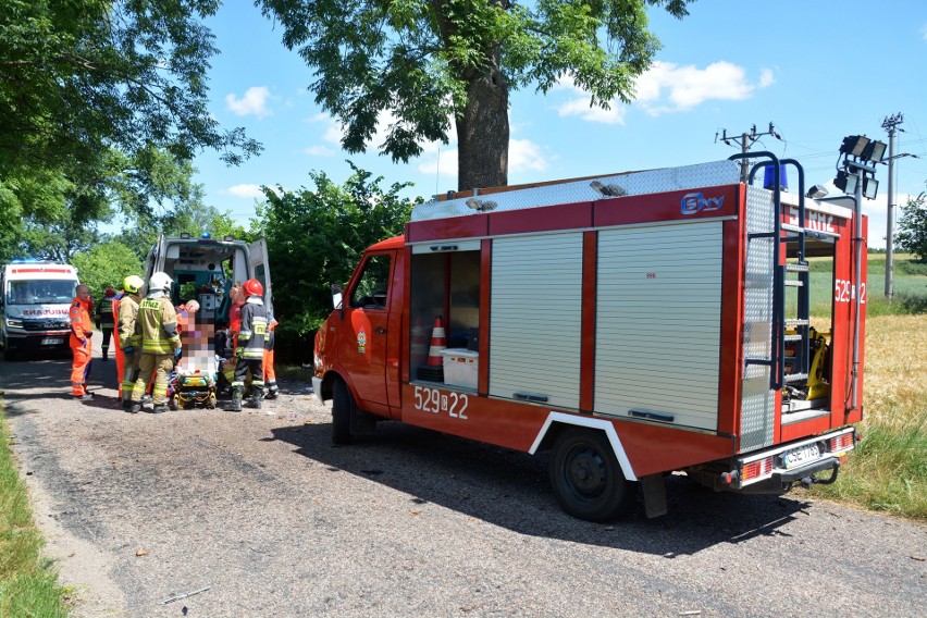 Poważny wypadek na trasie Więcbork - Jastrzębiec.