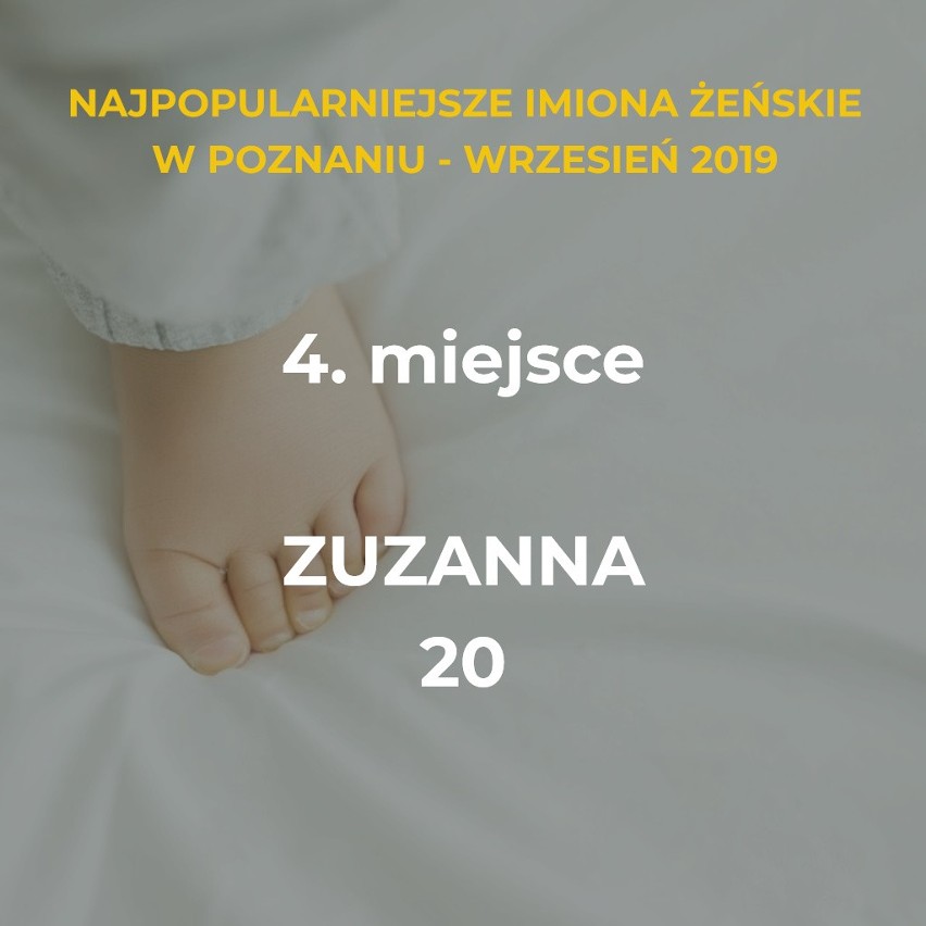 Zobacz, jakie imiona żeńskie nadawano najczęściej w Poznaniu...