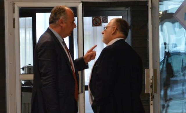 Na zdjęciu Paweł Zalewski i Grigor Szaginian podczas spotkania w Ostrowcu w lipcu.