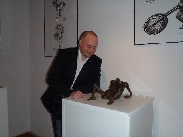 Artur Wochoniak był na wernisażu wystawy w Głogowie