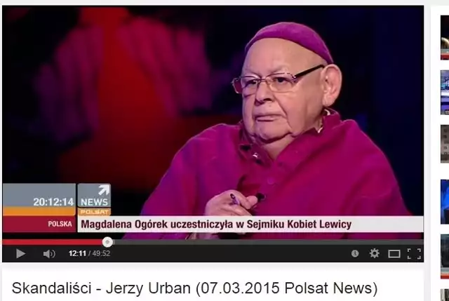 Jerzy Urban w programie "Skandaliści"