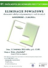 Eliminacje ogólnopolskiego konkursu dla młodych recytatorów w Sandomierzu