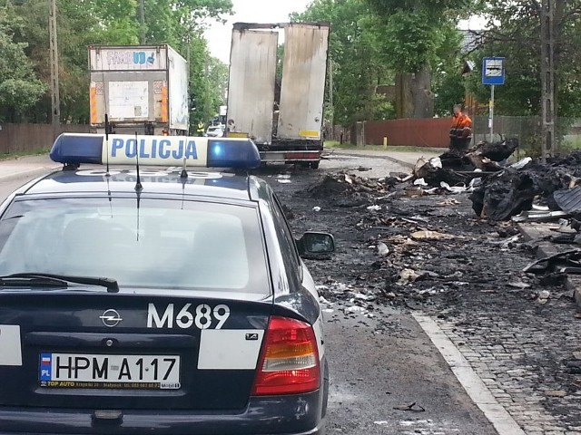 Pożar ciężarówki w Suchowoli zablokował krajową ósemkę