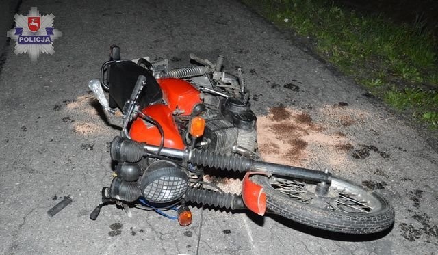 Wypadek motocyklisty pod Biłgorajem. 17-latek ranny