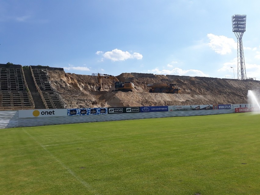 Budowa nowego stadionu Pogoni Szczecin - stan na 18 czerwca.