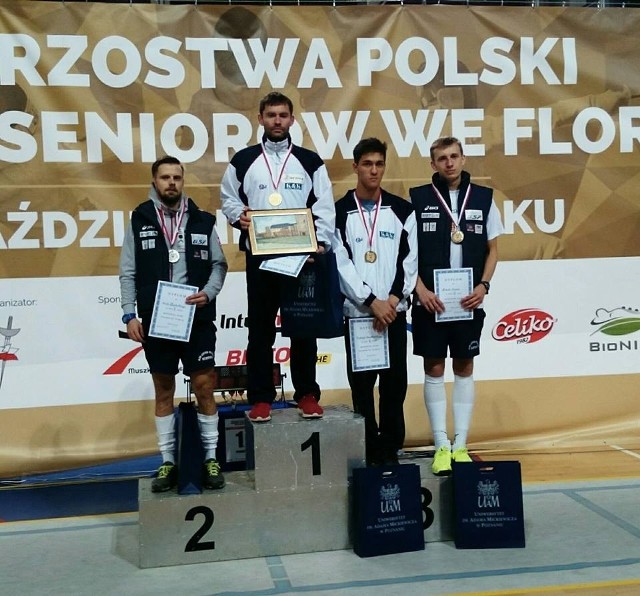 Podium tegorocznych indywidualnych mistrzostw Polski. Na najwyższym stopniu Leszek Rajski, obok Andrzej Rządkowski.