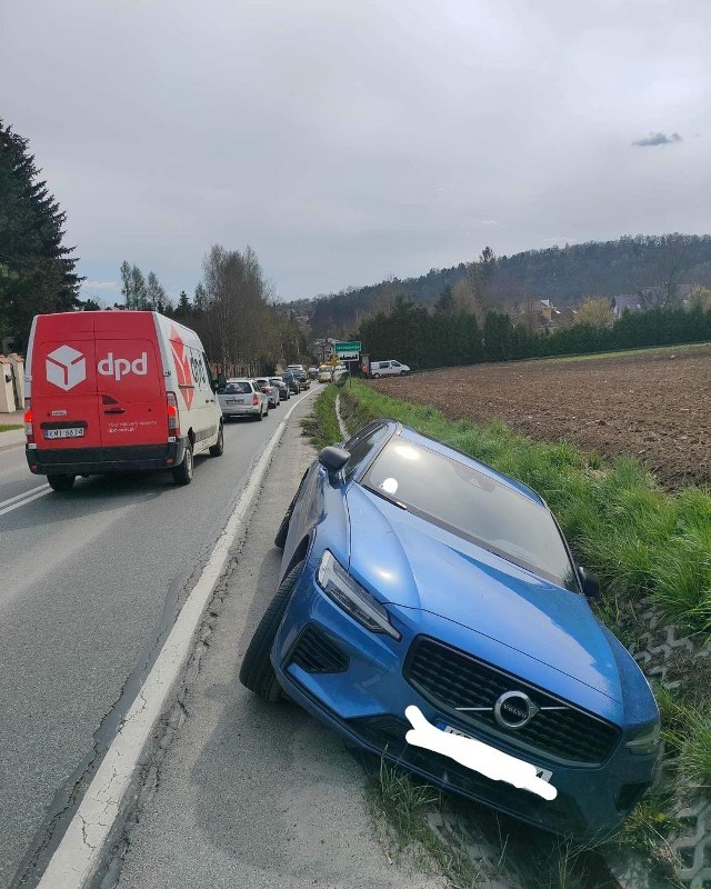 Wypadek w Przybysławicach w gminie Zielonki