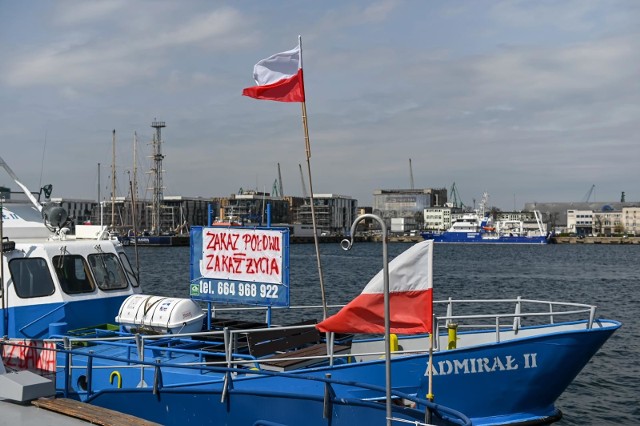 Protest rybaków. Gdynia 30.04.2020