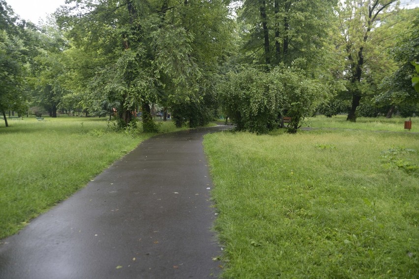 Park na Plantach w Radomiu ucierpiał w czasie ulewy. Zobacz jak teraz wygląda