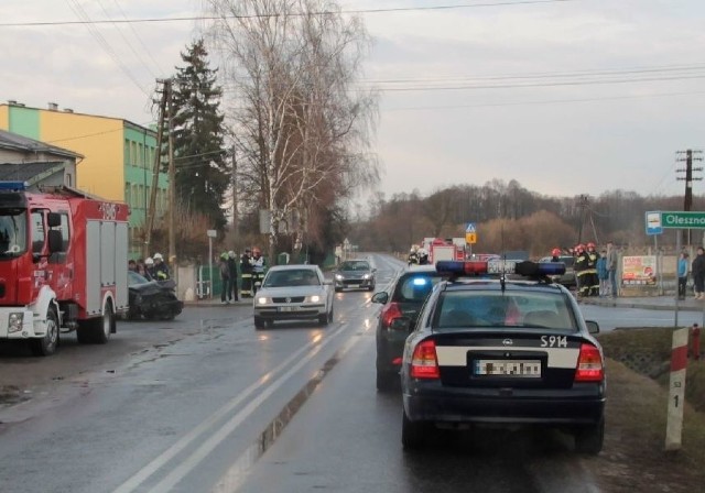 Na miejscu wtorkowej kolizji w Kluczewsku.