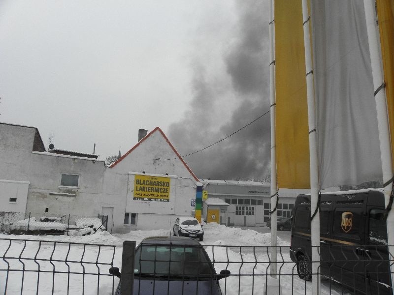 Pożar w serwisie Renault