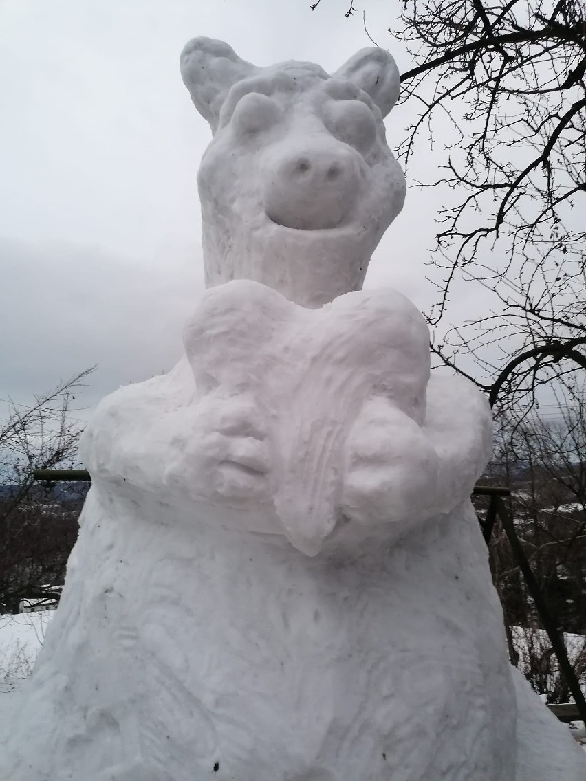 Śniegowy miś Oliś z Targanic