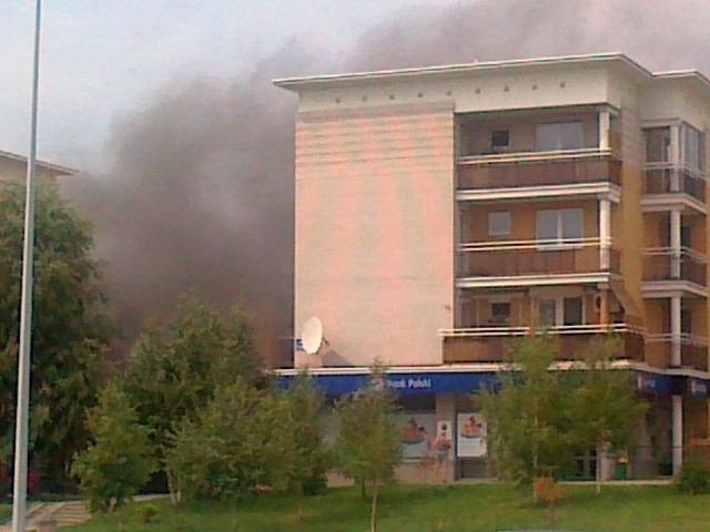 Pożar przy ulicy Pileckiego.