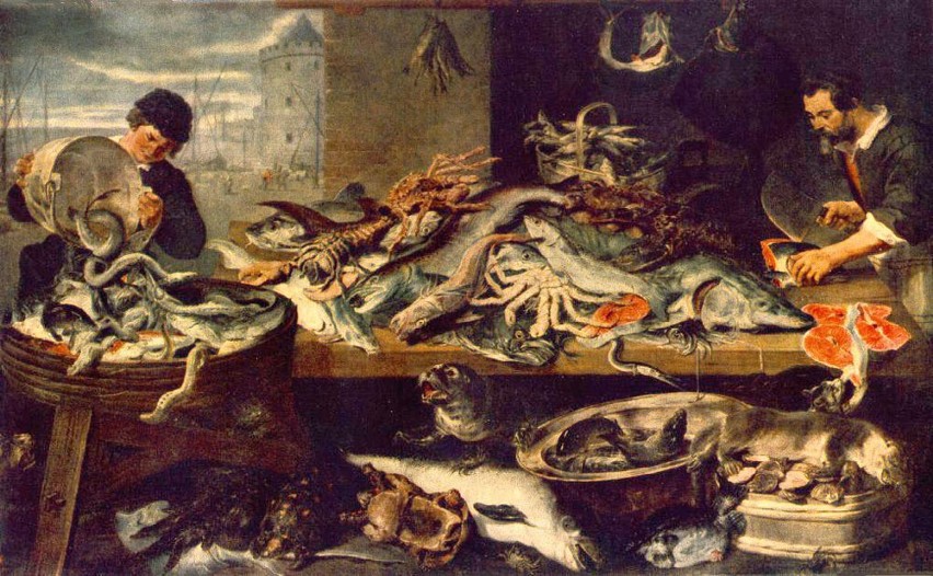 Tak mógł wyglądać targ rybny w XVII wiecznym Gdańsku (obraz...