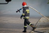 Pożar drewnianego budynku gospodarczego w Mirachowie. Konstrukcja spłonęła doszczętnie