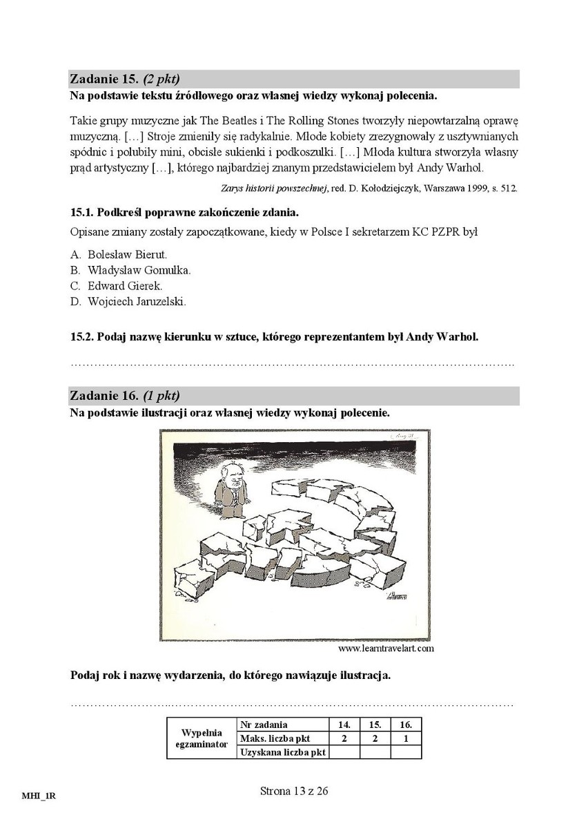 Stara matura 2016: HISTORIA rozszerzenie [ODPOWIEDZI, ARKUSZ...