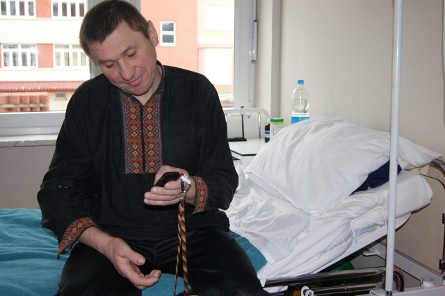 Bohdan Povanda z Ukrainy przebywa na oddziale neurochirurgii już tydzień