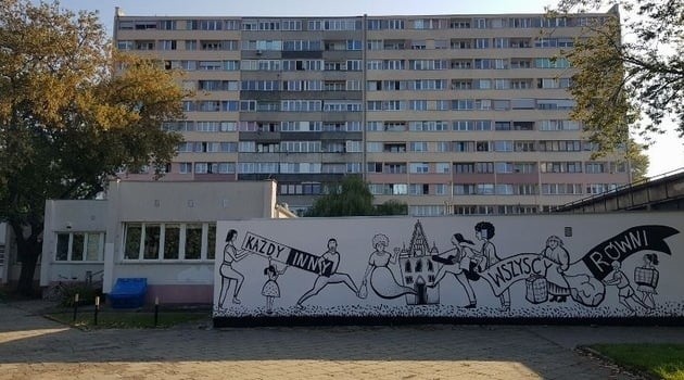 Tak wyglądał mural przy ul. Gajowickiej we Wrocławiu jeszcze...