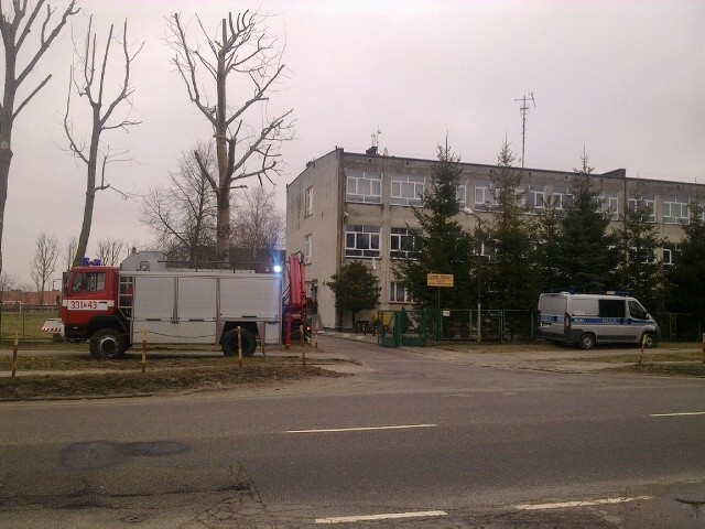 Alarm w ZS przy ul. Morskiej w Koszalinie