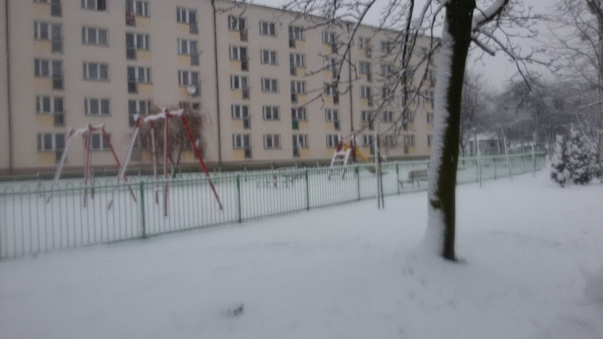 Jastrzębie: Śliska nawierzchnia, miasto zasypane śniegiem