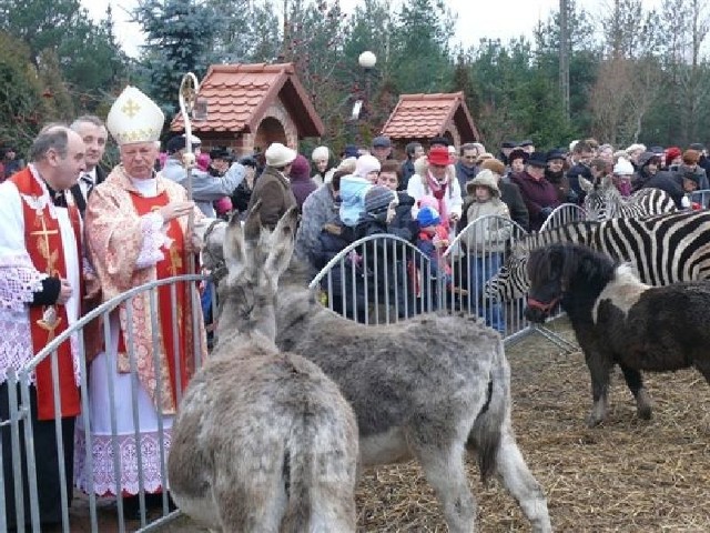 Szopkę przy kościele w Lubieni odwiedził ksiądz biskup Adam Odzimek, sufragan diecezji radomskiej.