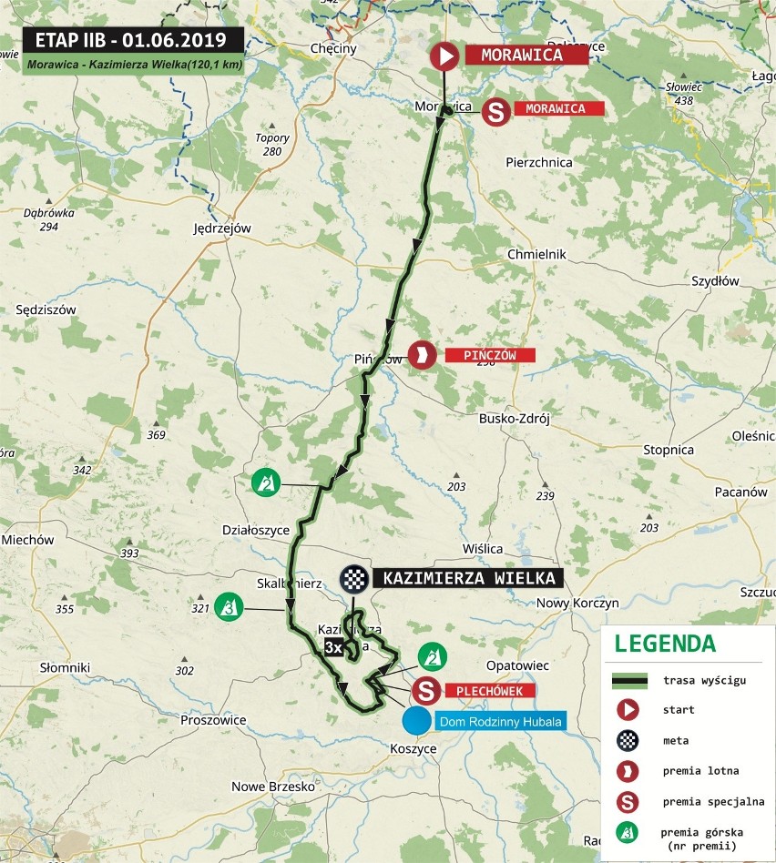 XIV Wyścigu Majora Hubala - Sante Tour 2019. Start do drugiego etapu w sobotę w Morawicy o godzinie 17