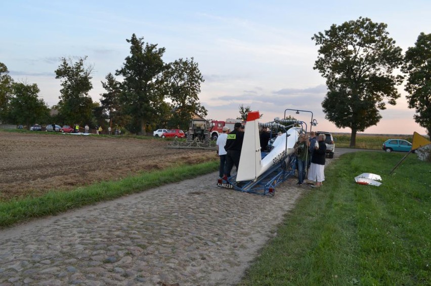 Wypadek szybowca w Rąbczynie.