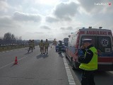 Wypadek na autostradzie A1 w rejonie Częstochowy. Lądował śmigłowiec LPR