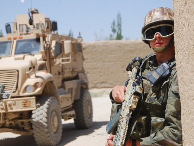 Nasz żołnierz podczas operacji w prowincji Ghazni.