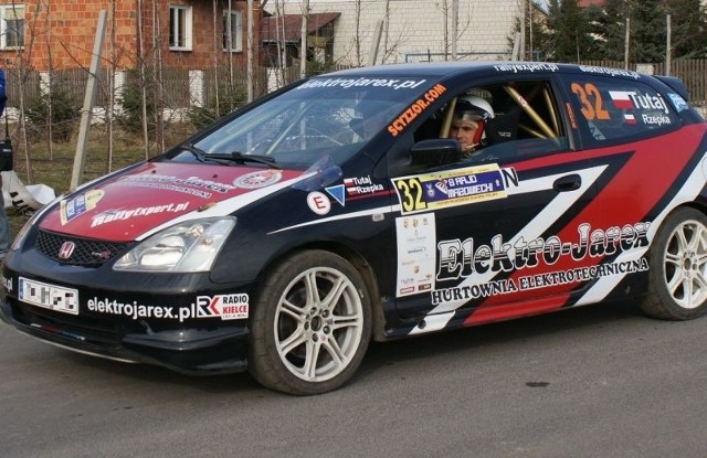 Załoga Elektro-Jarex Rally Team podczas Rajdu Mazowieckiego.