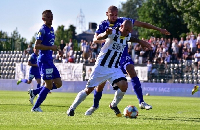 Maciej Korzym był jednym z bohaterów meczu Sandecji ze Stalą...