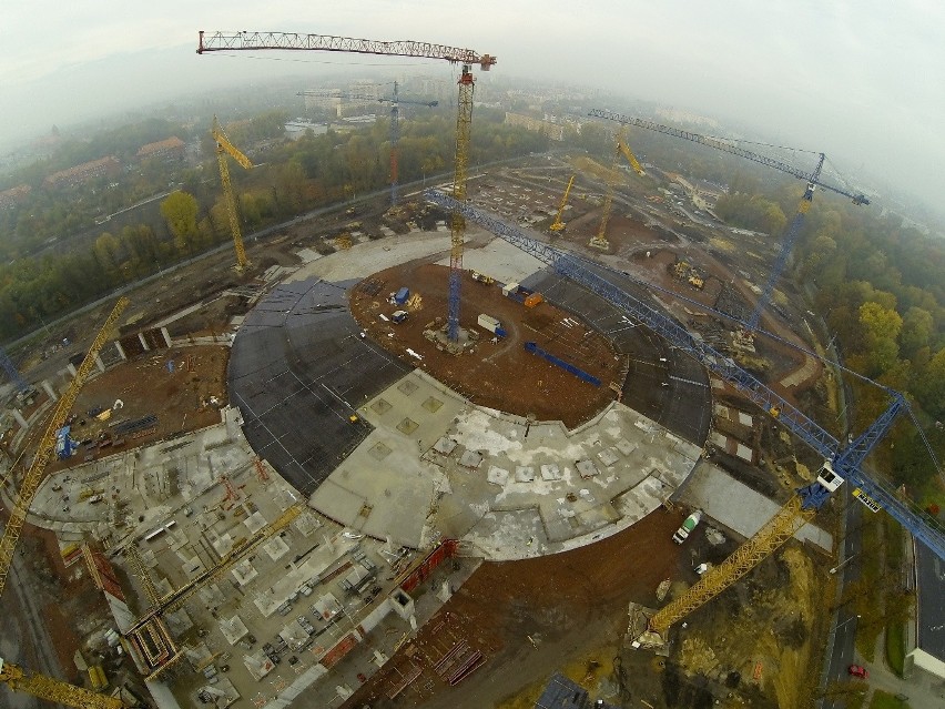 Hala Gliwice zamiast "Podium" [NAJNOWSZE ZDJĘCIA Z BUDOWY]