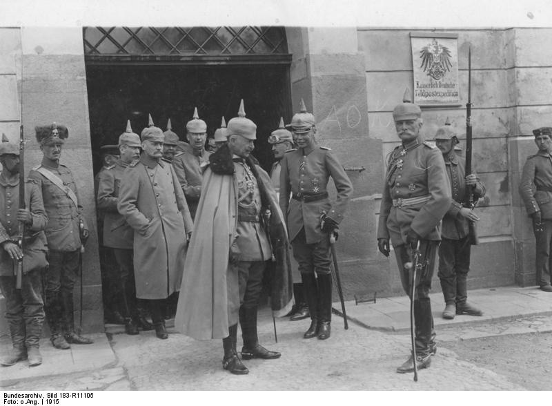 Cesarz Wilhelm II Hohenzollern wizytuje 11 Armię, wiosna...
