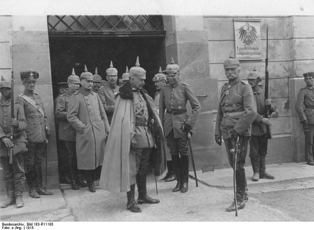 Cesarz Wilhelm II Hohenzollern wizytuje 11 Armię, wiosna 1915 roku