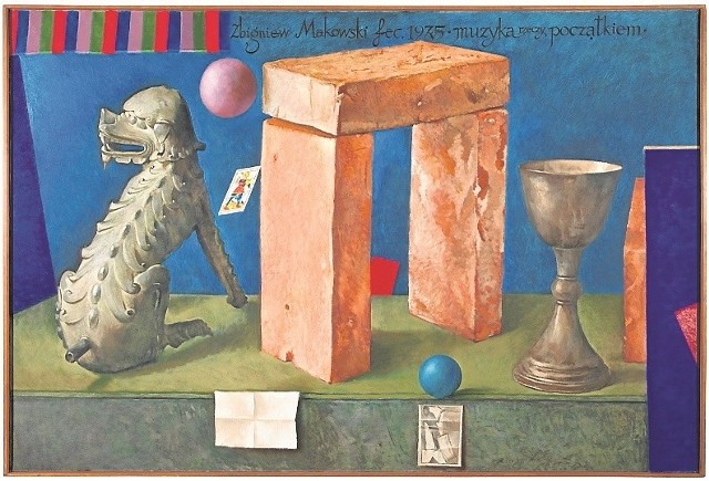 „Muzyka rzeczy początkiem”, 1975 olej ze zbiorów Muzeum Narodowego we Wrocławiu