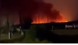 Pożar w mieście Dżankoj na okupowanym Krymie. Znajduje się tam rosyjskie lotnisko wojskowe