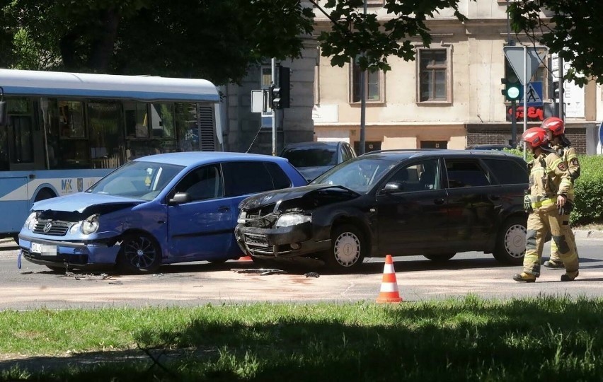 Wypadek na ul. Piastowskiej w Legnicy 14.05.2024