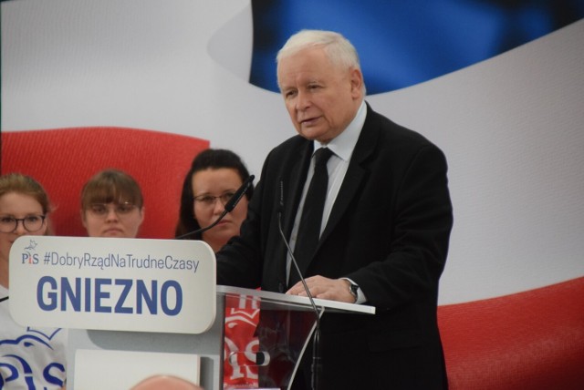 Jarosław Kaczyński, po sobotniej wizycie w Kórniku i Poznaniu, w niedzielę przyjechał do Gniezna.