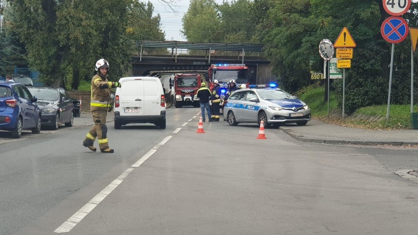 Wypadek w Katowicach-Szopienicach....