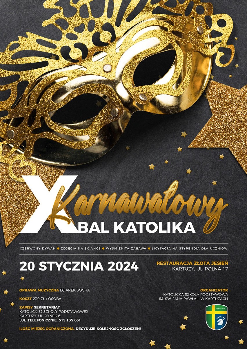 20 stycznia w Kartuzach odbędzie się 10. Bal Karnawałowy...